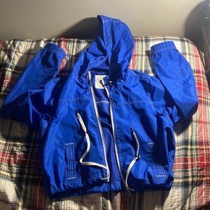 Blue Zipup Cropped Jacket